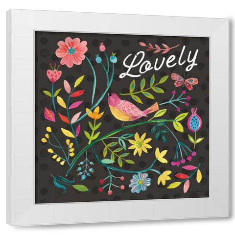 Budding Beauty II Dark White Modern Wood Framed Art Print by Zaman, Farida