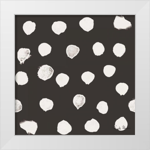 Budding Beauty Pattern IIA White Modern Wood Framed Art Print by Zaman, Farida