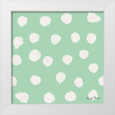 Budding Beauty Pattern IIB White Modern Wood Framed Art Print by Zaman, Farida