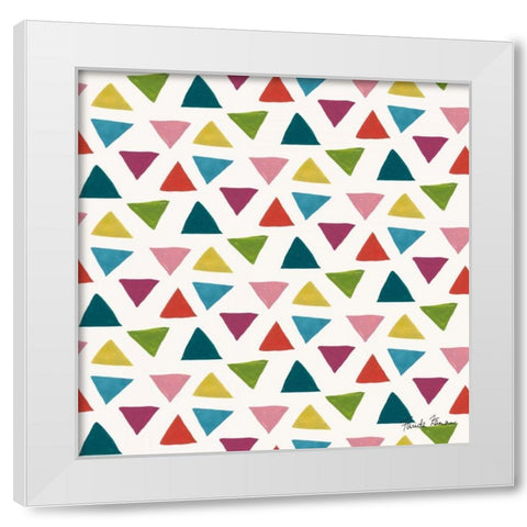 Budding Beauty Pattern VA White Modern Wood Framed Art Print by Zaman, Farida