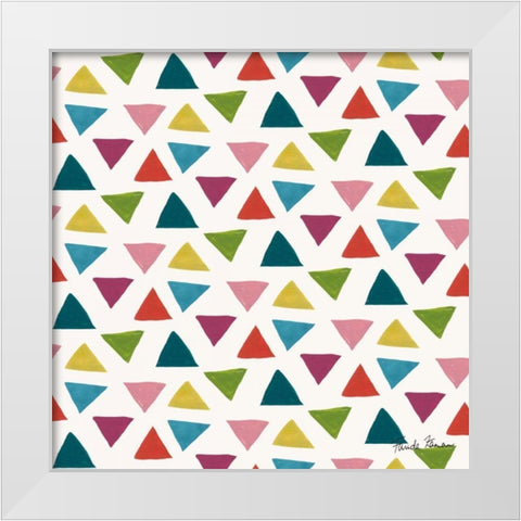 Budding Beauty Pattern VA White Modern Wood Framed Art Print by Zaman, Farida