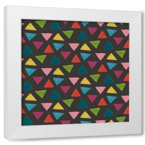 Budding Beauty Pattern VB White Modern Wood Framed Art Print by Zaman, Farida
