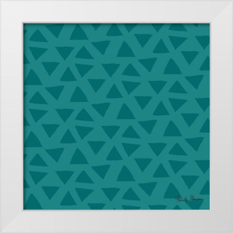 Budding Beauty Pattern VD White Modern Wood Framed Art Print by Zaman, Farida