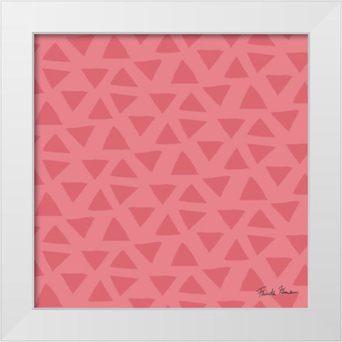 Budding Beauty Pattern VE White Modern Wood Framed Art Print by Zaman, Farida