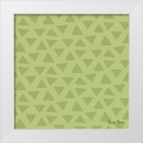 Budding Beauty Pattern VF White Modern Wood Framed Art Print by Zaman, Farida