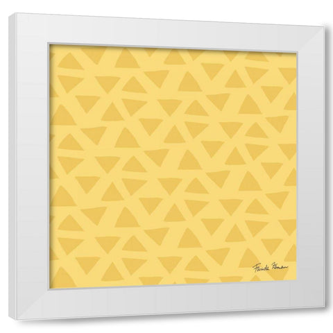 Budding Beauty Pattern VH White Modern Wood Framed Art Print by Zaman, Farida