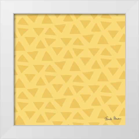 Budding Beauty Pattern VH White Modern Wood Framed Art Print by Zaman, Farida