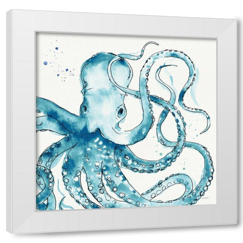 Deep Sea VIII Teal White Modern Wood Framed Art Print by Tavoletti, Anne