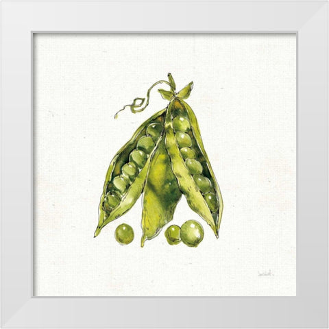 Veggie Market IV Peas White Modern Wood Framed Art Print by Tavoletti, Anne