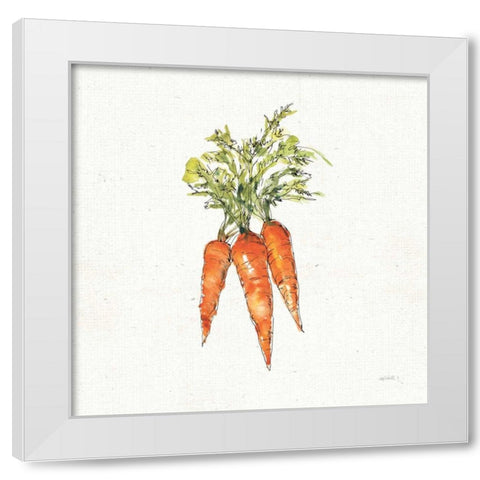 Veggie Market V Carrots White Modern Wood Framed Art Print by Tavoletti, Anne