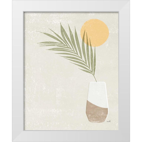 Sun Palm II White Modern Wood Framed Art Print by Hershey, Moira