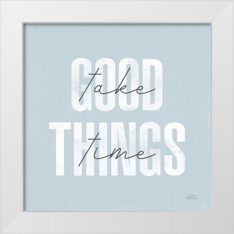 Morning Affirmations III White Modern Wood Framed Art Print by Marshall, Laura