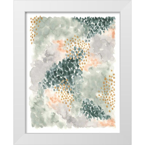 Spring Blooms II v2 White Modern Wood Framed Art Print by Marshall, Laura