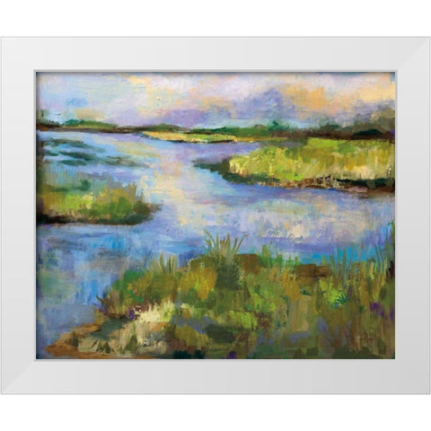 Connecticut Marsh White Modern Wood Framed Art Print by Vertentes, Jeanette