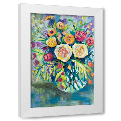 Summer Joy White Modern Wood Framed Art Print by Vertentes, Jeanette