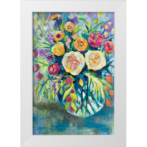 Summer Joy White Modern Wood Framed Art Print by Vertentes, Jeanette