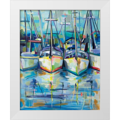 Morning Dock White Modern Wood Framed Art Print by Vertentes, Jeanette