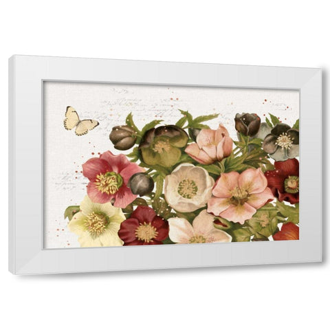 Vintage Petals I White Modern Wood Framed Art Print by Pertiet, Katie