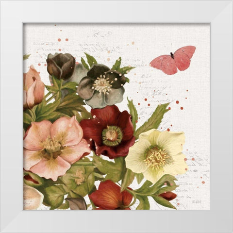 Vintage Petals III White Modern Wood Framed Art Print by Pertiet, Katie