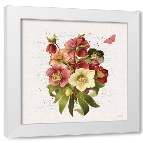 Vintage Petals V White Modern Wood Framed Art Print by Pertiet, Katie