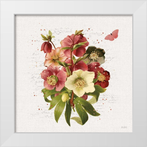 Vintage Petals V White Modern Wood Framed Art Print by Pertiet, Katie