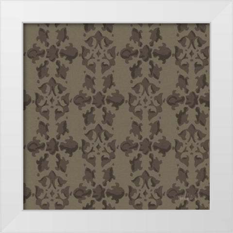 Vintage Petals Pattern VF White Modern Wood Framed Art Print by Pertiet, Katie