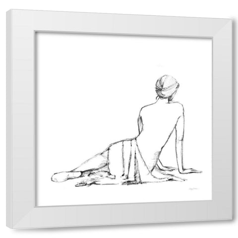 Figure Study II BW White Modern Wood Framed Art Print by Tillmon, Avery