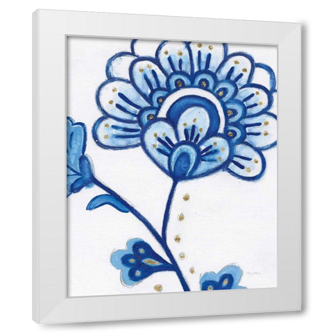 Flora Chinoiserie III White Modern Wood Framed Art Print by Adams, Emily