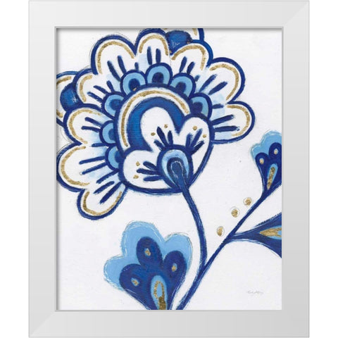 Flora Chinoiserie VI White Modern Wood Framed Art Print by Adams, Emily