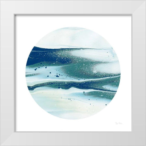 Dark Matter Blue I White Modern Wood Framed Art Print by Rhue, Piper