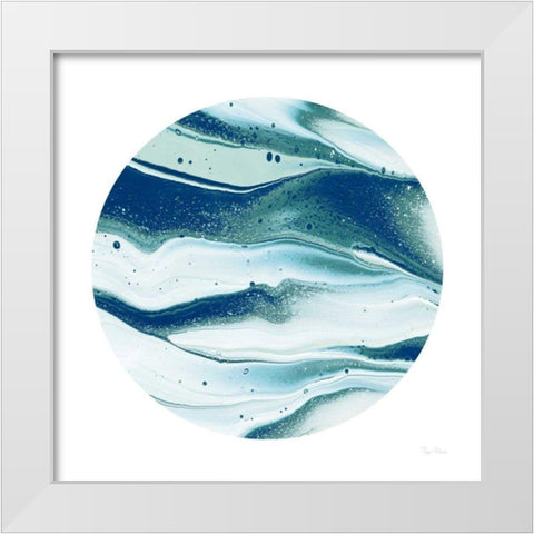 Dark Matter Blue II White Modern Wood Framed Art Print by Rhue, Piper