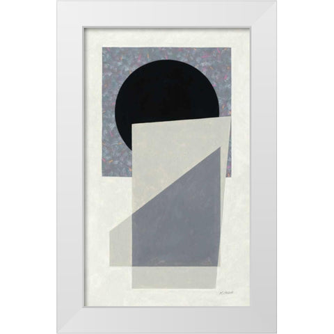 Full Moon I White Modern Wood Framed Art Print by Schick, Mike