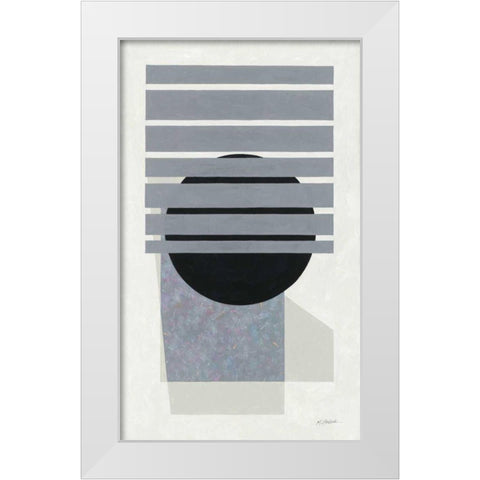 Full Moon II White Modern Wood Framed Art Print by Schick, Mike