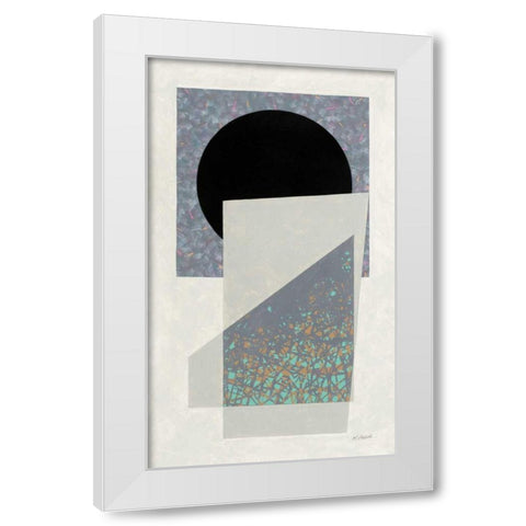 Full Moon I v2 White Modern Wood Framed Art Print by Schick, Mike