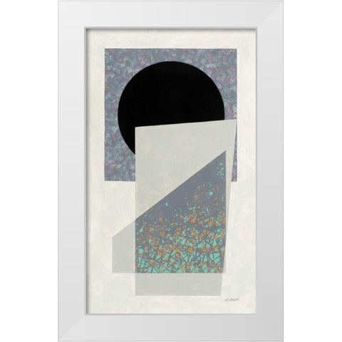 Full Moon I v2 White Modern Wood Framed Art Print by Schick, Mike