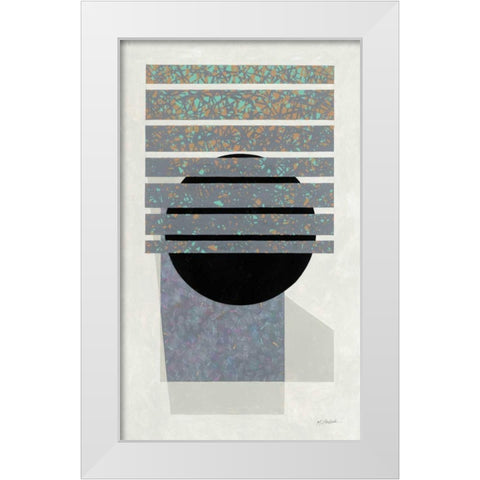 Full Moon II v2 White Modern Wood Framed Art Print by Schick, Mike