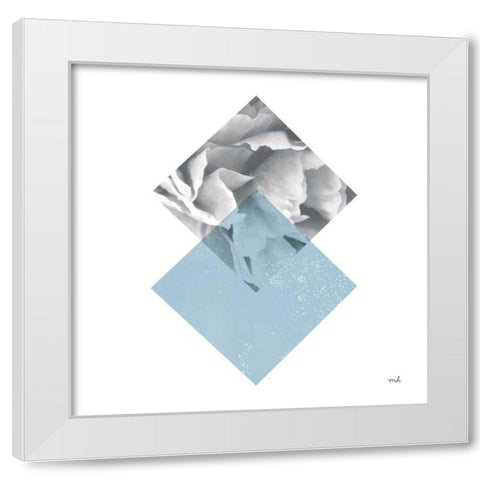 Blossoms III White Modern Wood Framed Art Print by Hershey, Moira
