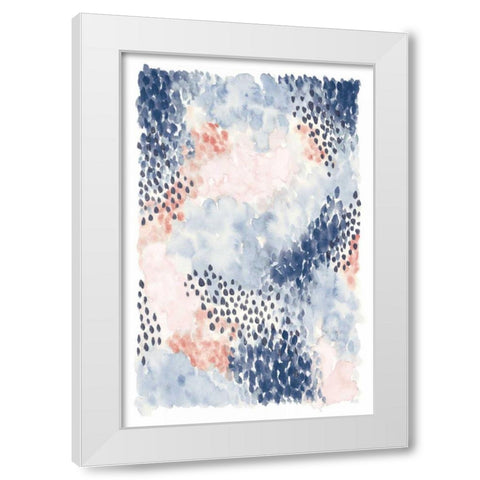 Spring Blooms I Blue White Modern Wood Framed Art Print by Marshall, Laura