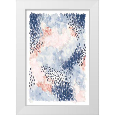 Spring Blooms I Blue White Modern Wood Framed Art Print by Marshall, Laura