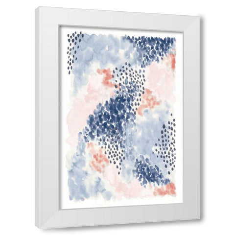 Spring Blooms II Blue White Modern Wood Framed Art Print by Marshall, Laura
