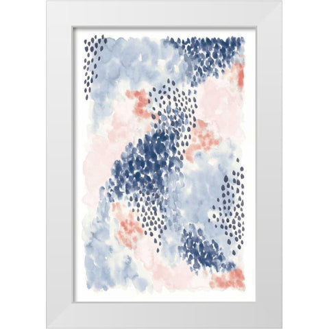 Spring Blooms II Blue White Modern Wood Framed Art Print by Marshall, Laura