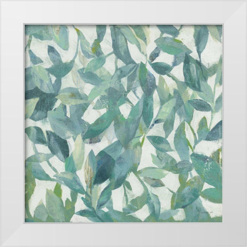 Summer Garden Greenery I Light White Modern Wood Framed Art Print by Nai, Danhui