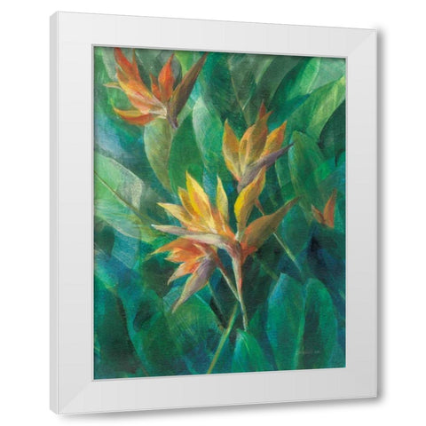 Bird of Paradise II White Modern Wood Framed Art Print by Nai, Danhui