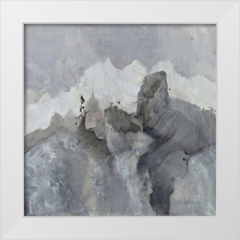 Castle Rock White Modern Wood Framed Art Print by Hristova, Albena