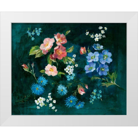 Abbey Garden White Modern Wood Framed Art Print by Nai, Danhui