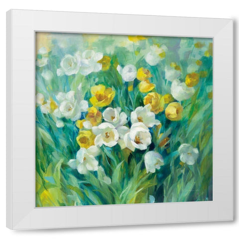 Spring Time White Modern Wood Framed Art Print by Nai, Danhui