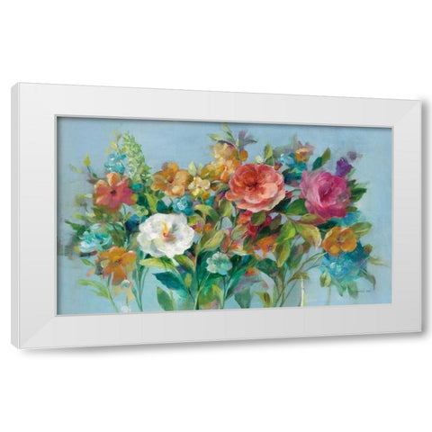 Country Florals White Modern Wood Framed Art Print by Nai, Danhui