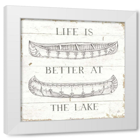 Lake Sketches V White Modern Wood Framed Art Print by Brissonnet, Daphne