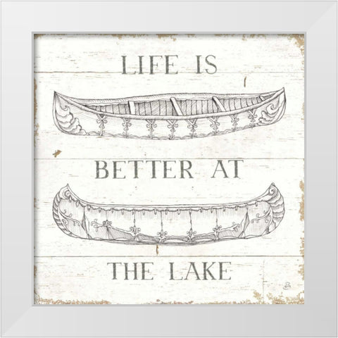 Lake Sketches V White Modern Wood Framed Art Print by Brissonnet, Daphne