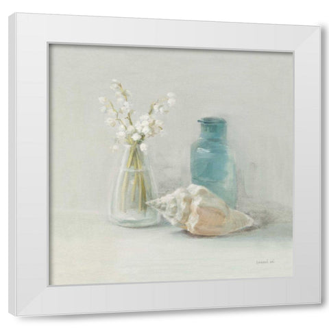 Light Lily of the Valley Spa White Modern Wood Framed Art Print by Nai, Danhui